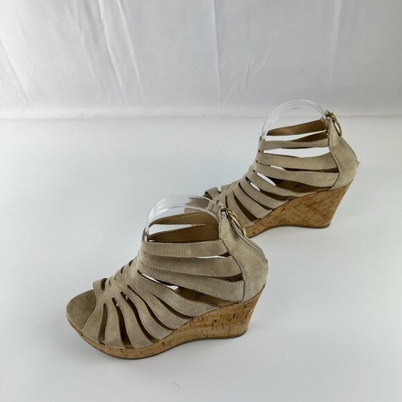 Cordani Made in Italy Electra Wedge Suede Cage Platform Sandal - Picture 6 of 16